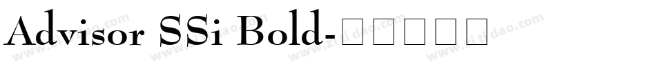 Advisor SSi Bold字体转换